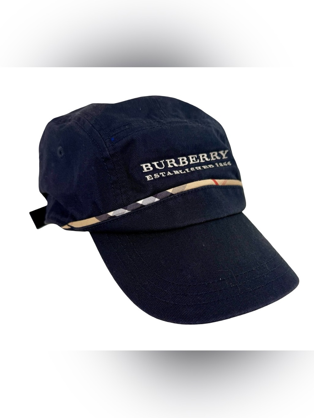 BURBERRY BLACK MULTI-PANEL BASEBALL CAP